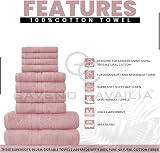 GC GAVENO CAVAILIA Towels Bale Set 10 Piece 100% Egyptian Cotton Blush Pink view 2