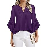 Timeson Women's 3/4 Sleeve Dressy Casual Top