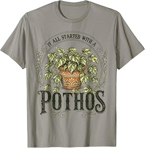 It All Start with a Pothos Houseplant Funny Plant Lover T-Shirt