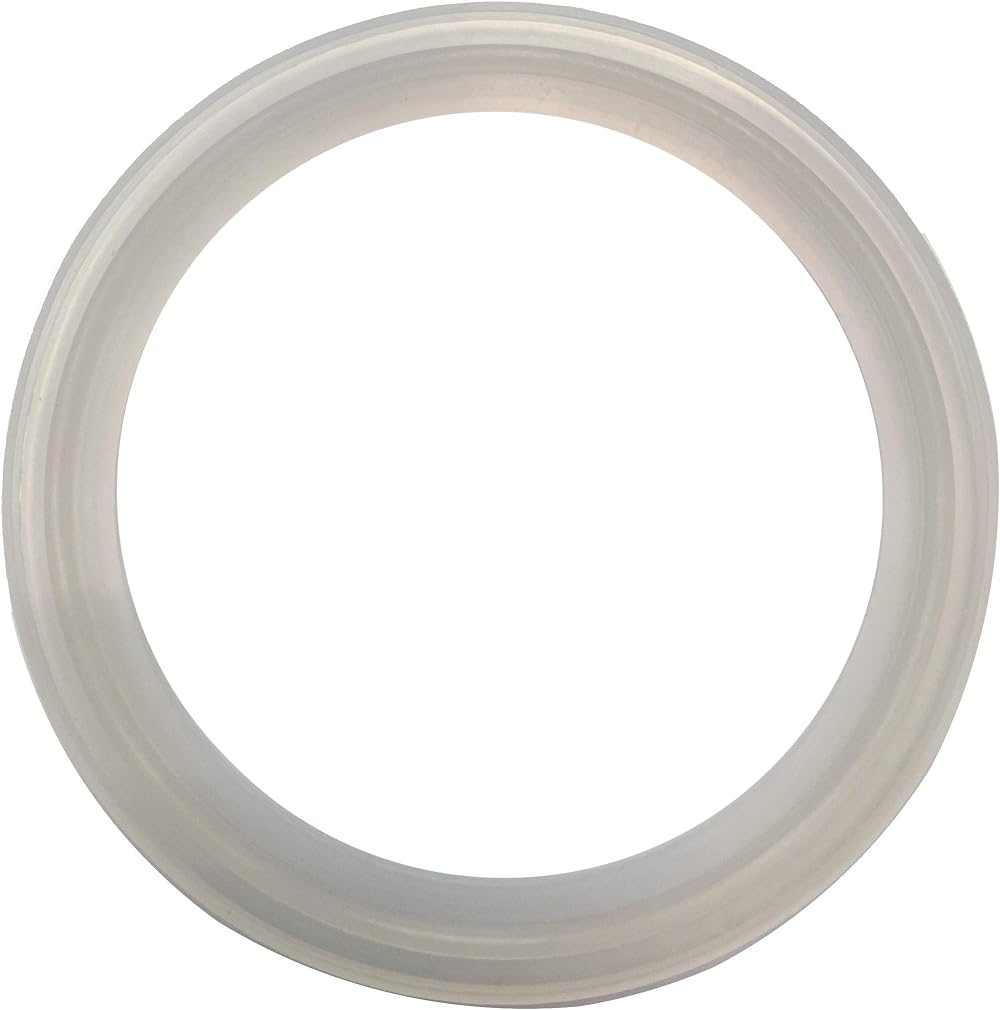 DR.COMPONENT 4" Sanitary Silicone Tri-Clamp Gaskets Pack 10 Clear