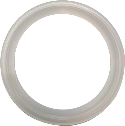 DR.COMPONENT 4" Sanitary Silicone Tri-Clamp Gaskets Pack 10 Clear