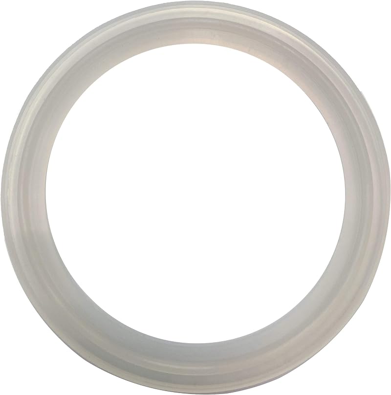 DR.COMPONENT 4" Sanitary Silicone Tri-Clamp Gaskets Pack 10 Clear