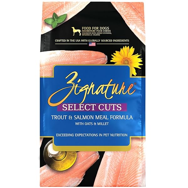 ZIGNATURE SELECT CUTS TROUT & SALMON FORMULA DRY DOG FOOD 4LB
