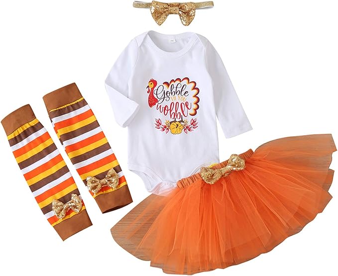 Amazon.com: Infant Baby Girl Thanksgiving Outfits Long ...