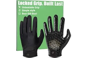 Pixel Panda Football Gloves Adult Youth, Black White Receiver Football Gloves Men with Pro-Grade Sticky Grip, Breathable Wide Receiver Glove Gifts for High Training Performance