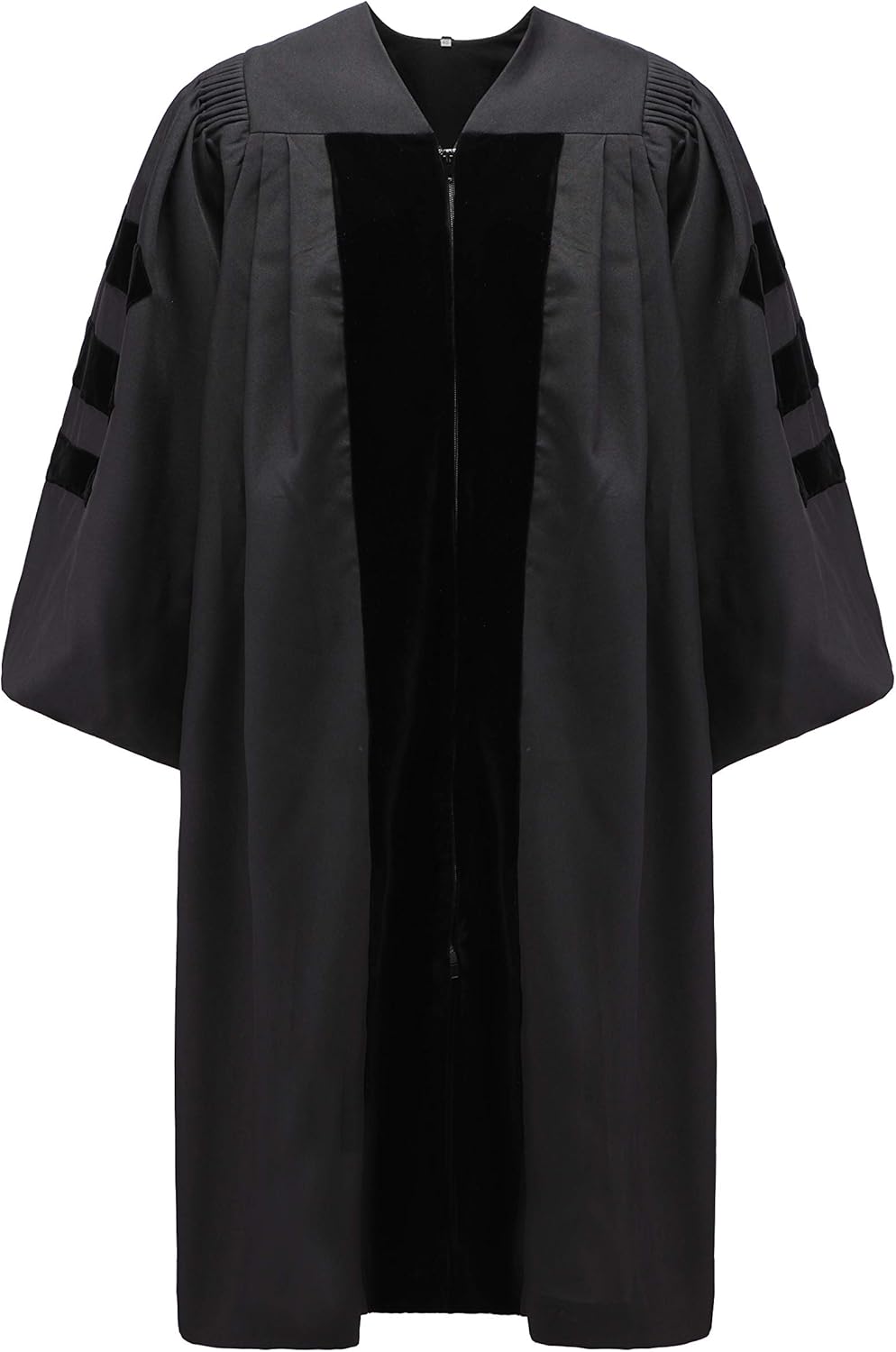 Annhiengrad Unisex Deluxe Doctoral Graduation Gown, Black
