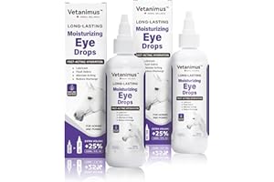 Vetanimus Refreshing Moisturizing Eye Drops 150ml/5 fl.oz for Horses and Ponies Fast-Acting Hydration 2 Bottle Set