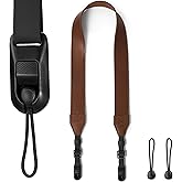 C Coiro Classic Leather Camera Strap with Quick Release, Sling Neck DSLR SLR Camera Shoulder Strap for Photographers