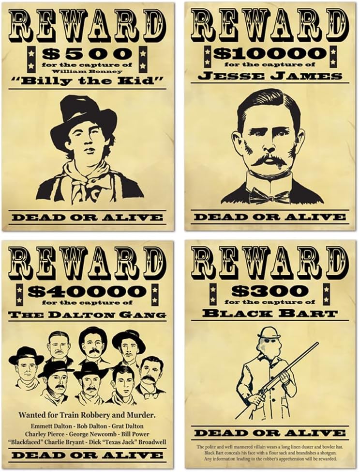 Wanted Sign Cutouts