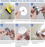 NORTHERN BROTHERS 5cm Chrome Door Stoppers Self Adhesive 6 Pack view 7