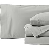 Springtree Home Luxury Portuguese Flannel Sheets | Queen Size Flannel Sheets | 100% Cotton | Ultra-Soft, Warm & Breathable Sheet Set | Deep Pocket, Durable & Cozy Winter Sheet Set | Grey