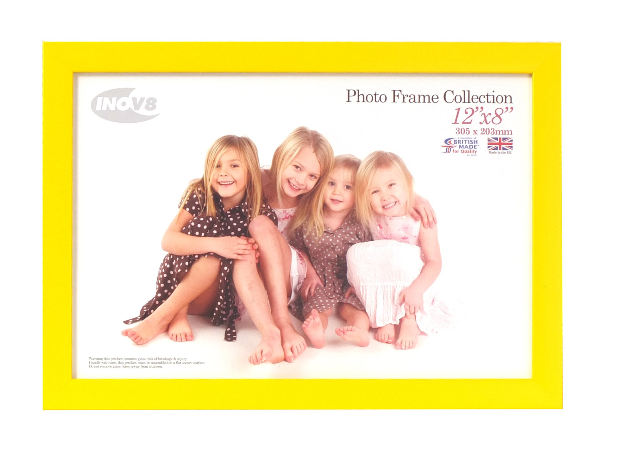 Inov8 Framing PFVS-CAYE-128 Photo Frame, Canary Yellow, 12x8