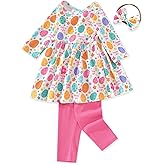 Aalizzwell Toddler Girls Floral Tunic Outfit for Fall Winter