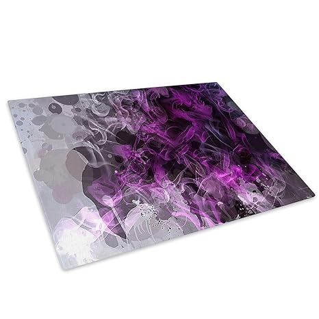 Purple Grey Black Cool Glass Chopping Board Kitchen Worktop Saver