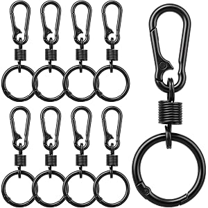 Zipper Clips Anti Theft, 8 Pcs Zipper Locks for Backpacks, Double Opening Spring Small Zinc Alloy Carabiner Clips, Travel Saf