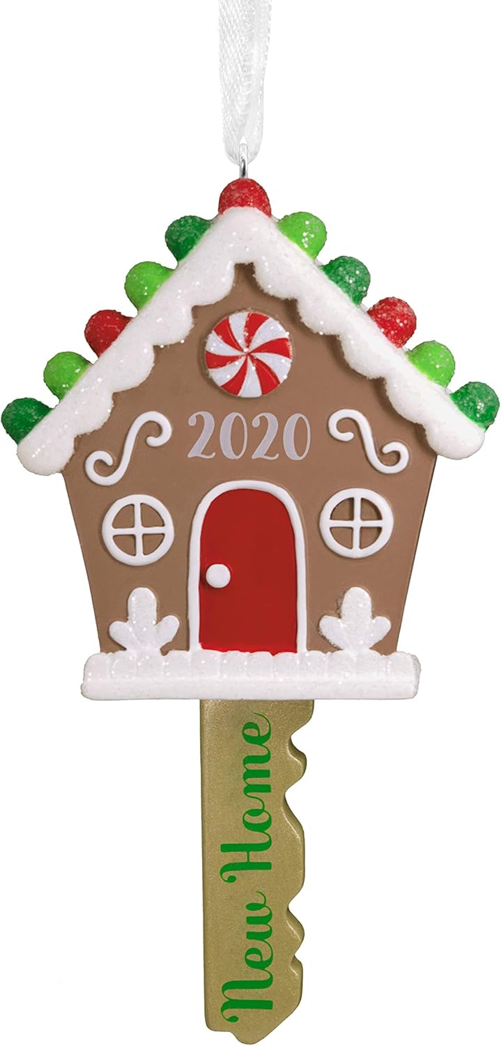 Hallmark Christmas Ornament 2020 Year-Dated, New Home Gingerbread House Key