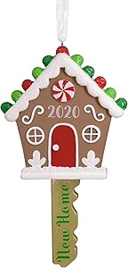 Hallmark Christmas Ornament 2020 Year-Dated, New Home Gingerbread House Key