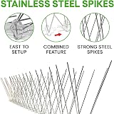 Anytime Garden Bird Spikes Pigeon Seagull Repellent Stainless Steel 3m Made view 6