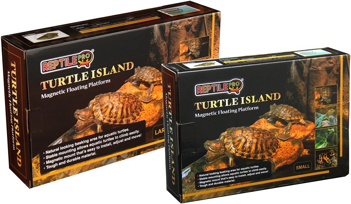 Nature-Glow by Heritage Reptilepro Turtle Island Dock Bank Docking Platform Ramp Frogs Floating Magnetic (RTA01 Small Turtle Island)