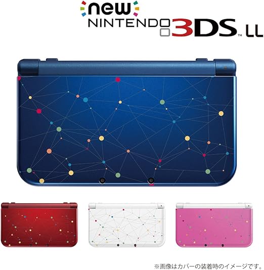 Amazon New ニンテンドー 3ds Ll 対応 カバーケース カラフル ドット 幾何学模様 黒線 ケース プロテクター