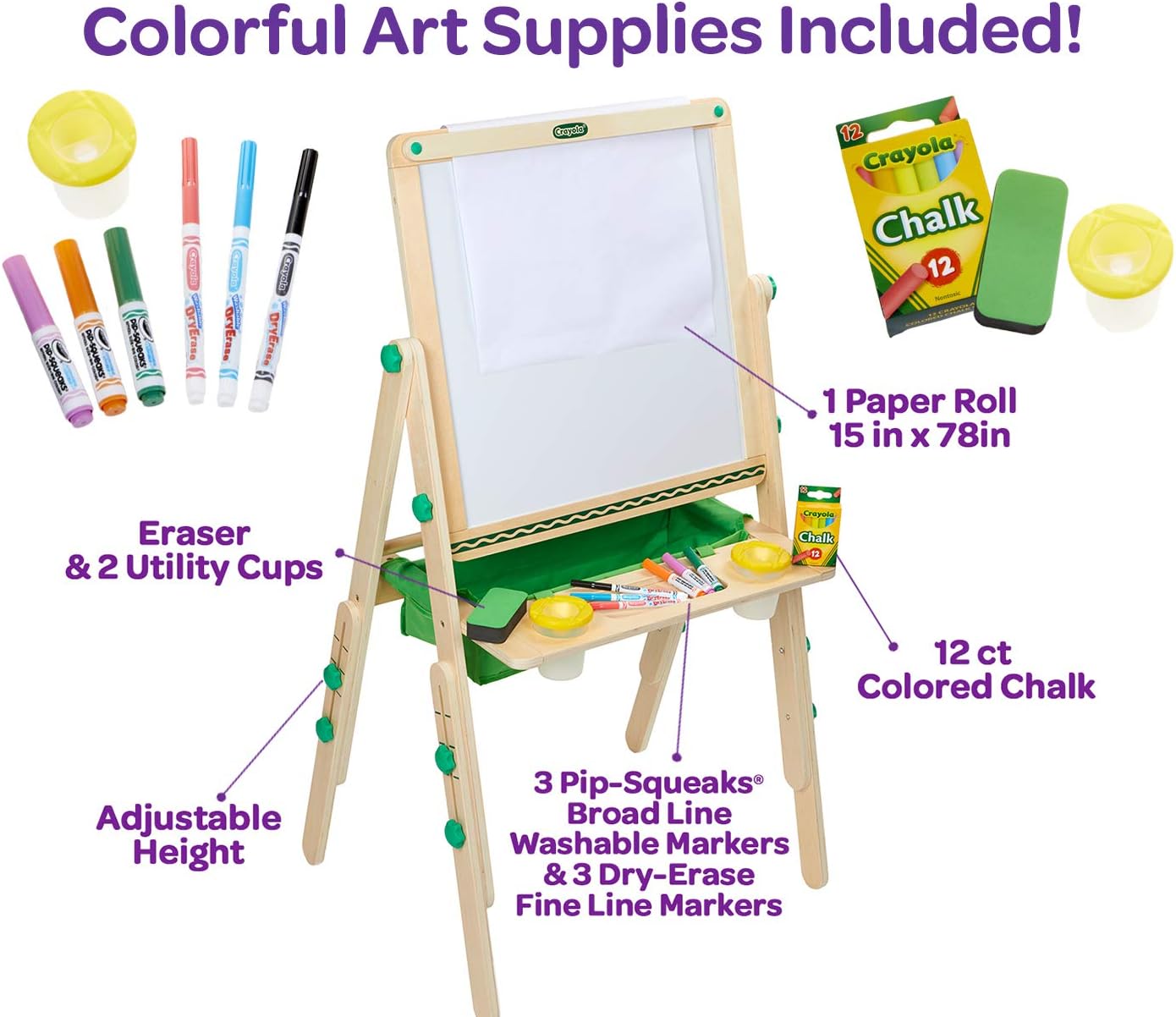 crayola kids wooden art easel