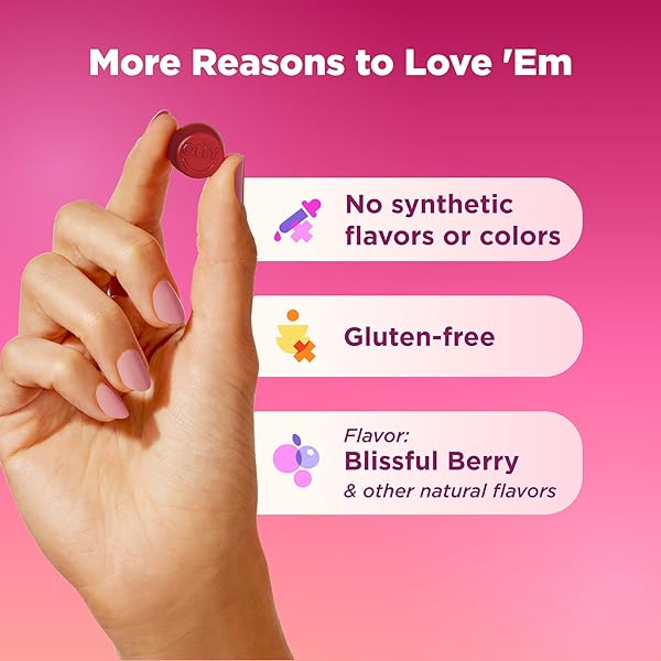 OLLY WOMEN’S MULTIVITAMIN GUMMY, VITAMINS A, D, C, E, BIOTIN, FOLIC ACID, ADULT CHEWABLE VITAMIN, BERRY FLAVOR, 45 DAY SUPPLY – 90 COUNT