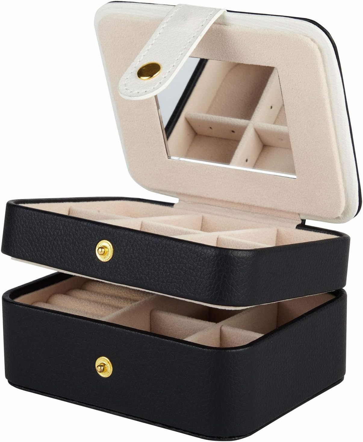Equuleus Small Travel Jewelry Box Organizer (Black