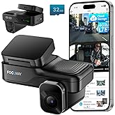 Dash Cam Front Inside, 4G LTE Security Cam for Car, Remote Live-View, Instant Alert via App, Cloud, IR Night Vision, No Screen, Dual FHD Dash Camera, 24/7 Parking Mode, GPS, OBD Cable Includes (L7)