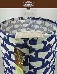 HUNRUNG Laundry Hamper,Large Canvas Fabric