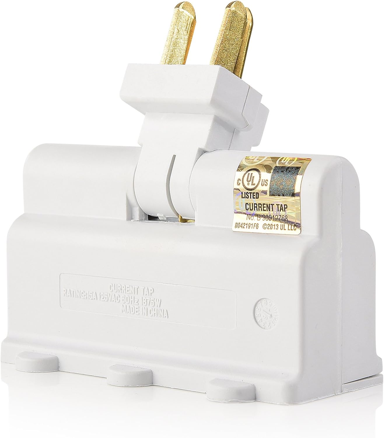 Cable Matters 2-Pack 3-Outlet Grounded 180 Degree Swivel Wall Tap - - 