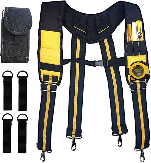 Suspender Tool Belt Suspenders Work Belt Tool Holder Pouch Heavy Duty