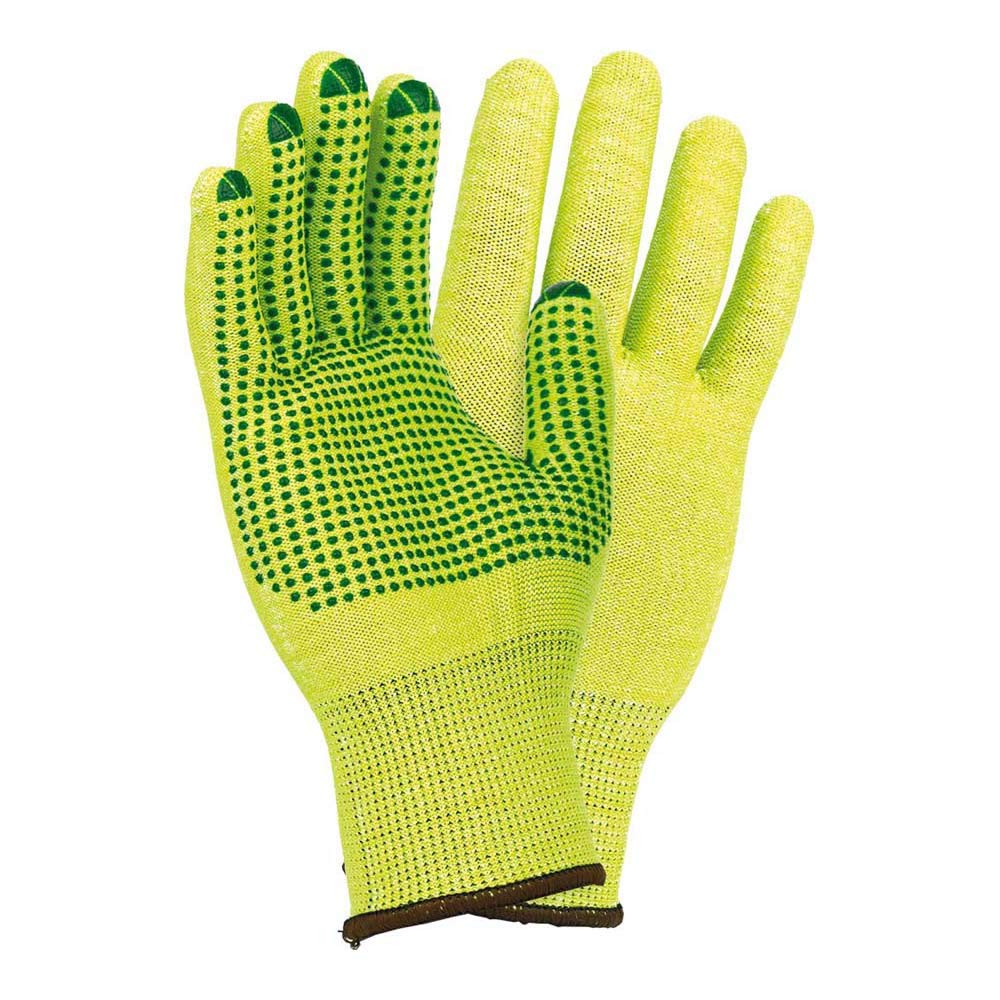 JS RJ-Polv8 Protective Gloves, Lime, 8 Size, Pack of 10