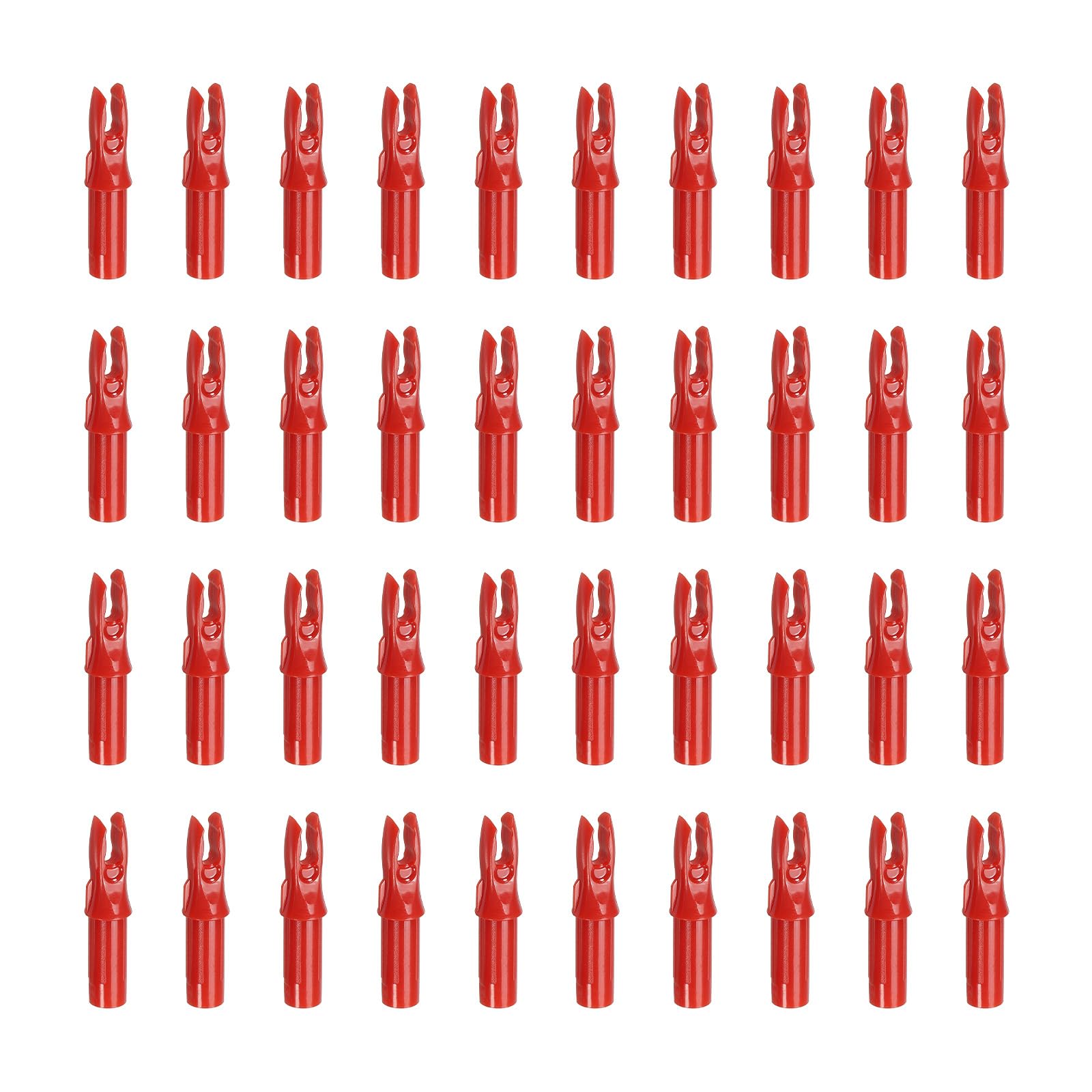 PATIKIL Archery Arrow Nocks 6.2mm 0.244", 40 Pack Insert Arrow Nock Replacement for Shooting, Red