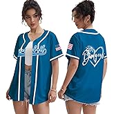 Women Funny Baseball Jersey Baseball Fan Shirt Baseball Mama Graphic Button Down Tops