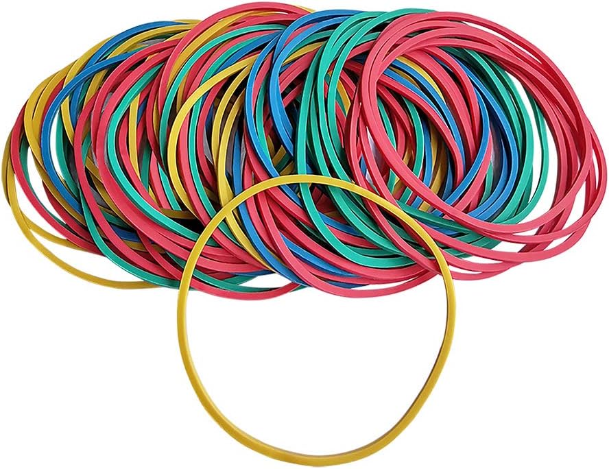 400pcs 38mm(1.5inch) JOYLOYAL Multi-Color Rubber Bands Stretchable Elastic Bands Sturdy Rubber Bands for School Home and Office Use Stationery Supplies : Office Products