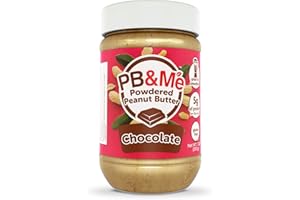 PB&Me Powdered Peanut Butter - Chocolate, Powder for Smoothies - Protein, Low Carb, Low Fat Peanut Butter - 200g Jar