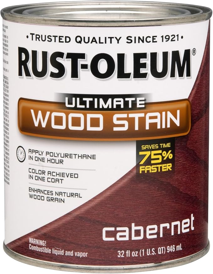 RustOleum 260161 Ultimate Wood Stain, Quart, Household Wood