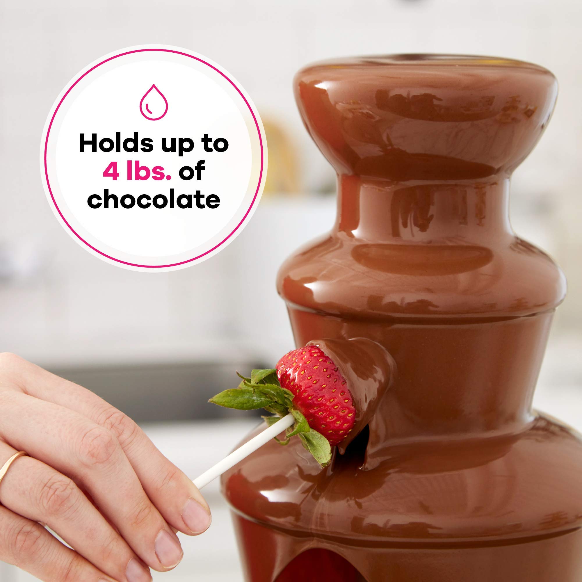 Wilton Chocolate Pro Chocolate Fountain and Fondue Fountain - Designed to Keep Chocolate Melted for Easy Treat Dipping, 3-Tier, 16-Inches Tall, 4-lb Capacity