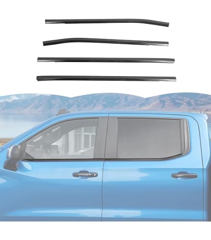 2022+ GMC Sierra 1500 Crew Cab Blackout Window Molding (Kit) - VIP Auto Accessories