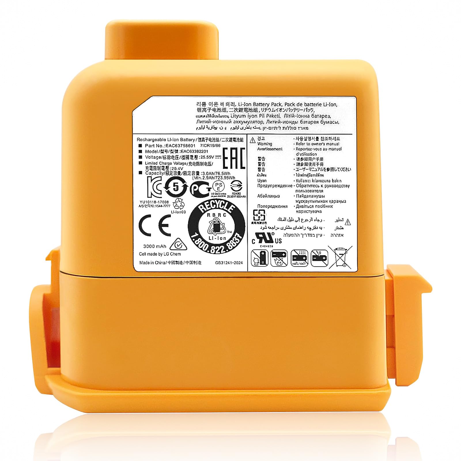 Photo 1 of Lcenerga 3000mAh for LG Vacuum Battery Replacement for LG Cord Zero A9,A9S,P9,A9K-CORE,A9MAX,A9T-Ultra,A9K Pro,A9N,A9M,A9MULTI,A958,A958SA,A9 Plus A905M A907GMS A905RM A908MVR A929KVM A958S R3U1