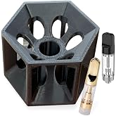 Delta Loom Hexagon 510 Cartridge Storage Stand 2-Pack - Upright Holder for 6 Cartridges and 1 Pen - Desktop Organizer - Black