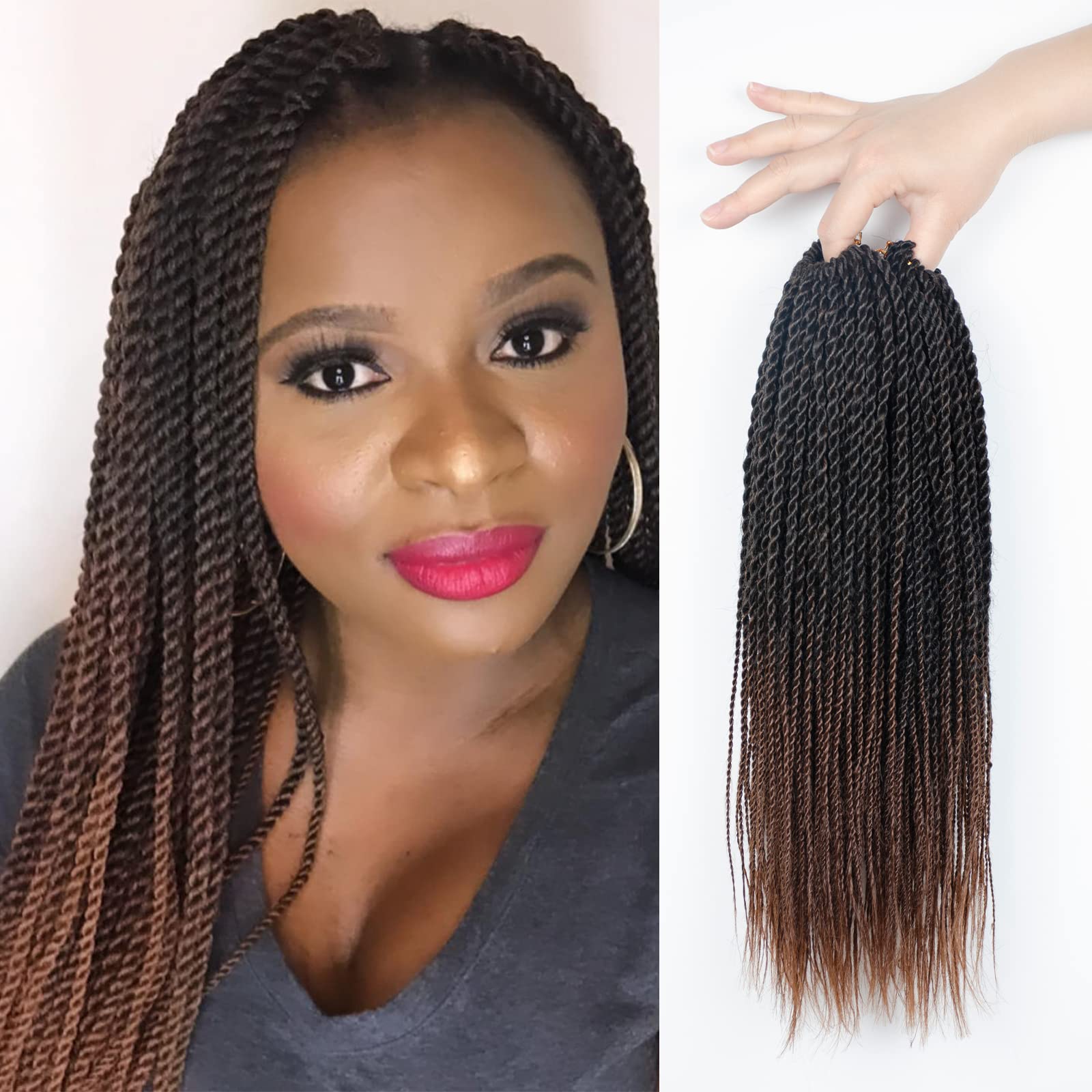 MOSINA Senegalese Twist Crochet Hair 14 Inch