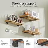 WELDUN 6 Pack Floating Shelf Brackets 20 cm Heavy Duty 75KG Load Black view 3