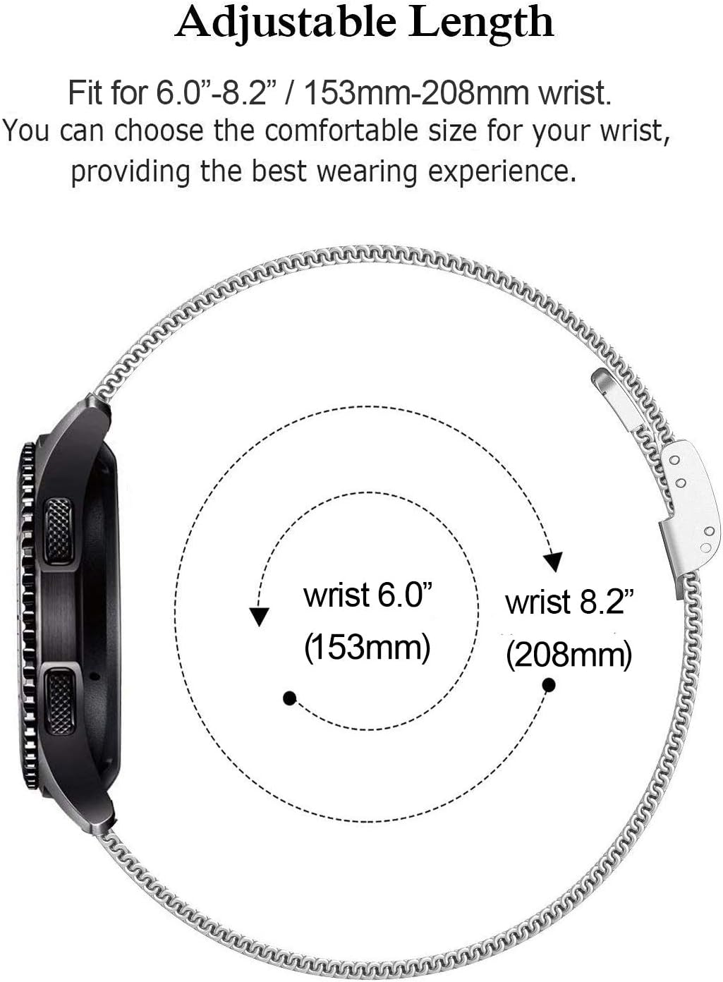 DEALELE Strap Compatible with Samsung Gear S3 Frontier / Classic / Galaxy Watch 46mm - Image 4