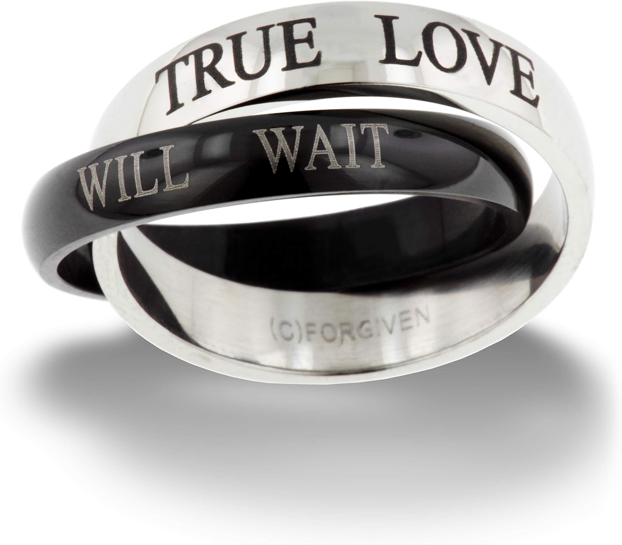 True Love Will Wait Purity Rolling Ring