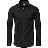 Lion Nardo Cotton Mens Dress Shirts Long Sleeve Wrinkle Free Business Casual Button Down Shirts Formal Shirts Big and Tall