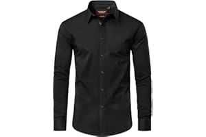 Lion Nardo Mens Dress Shirts Long Sleeve Dress Shirts for Men Cotton Button Down Shirt Regular Big and Tall Dress Shirts