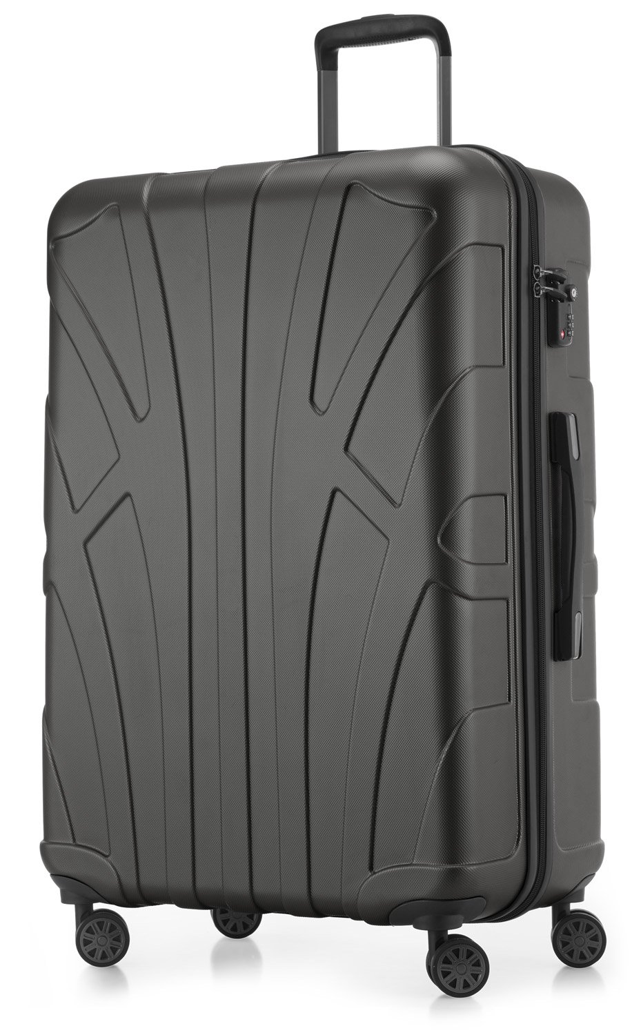Suitline - Hardshell Suitcase, Travel Luggage, TSA, 76 cm, Approx. 96 liters, 100% ABS mat, Graphite
