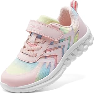 DREAM PAIRS Kids Shoes Sneakers Athletic Running | Lightweight,Breathable,Comfortable, Non Slip,Hook-and-Loop,Walking, Gym, S