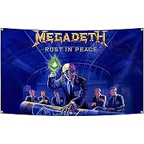 Eksent MEGADETH Tapeçaria Pôster de ferrugem em Peace BANNER